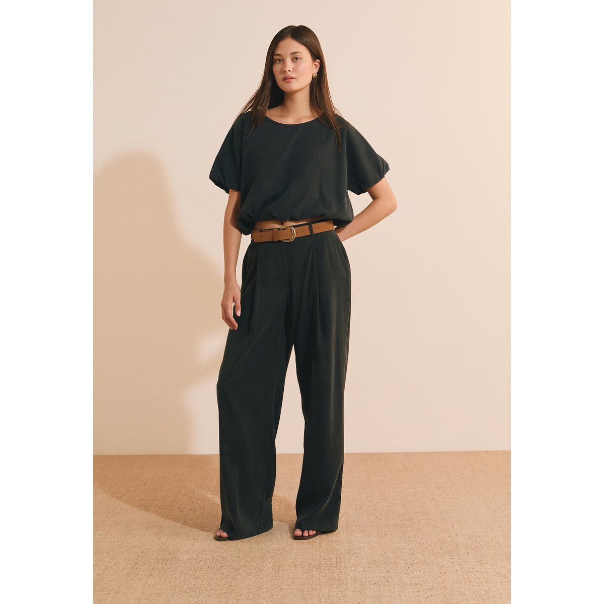 Top court effet boule PAMMY noir, ETAM