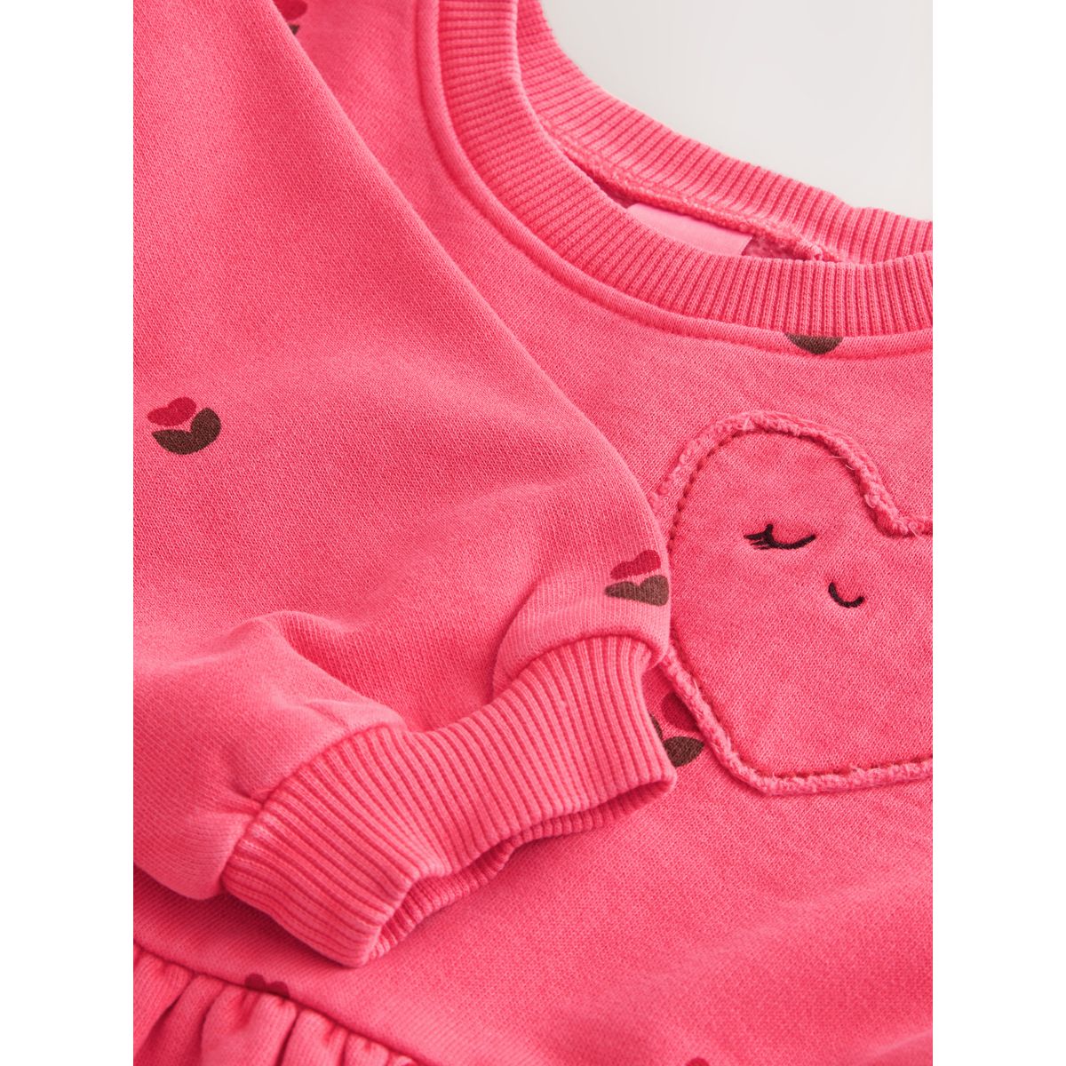 Robe sweat rose motif cœurs, NEXT