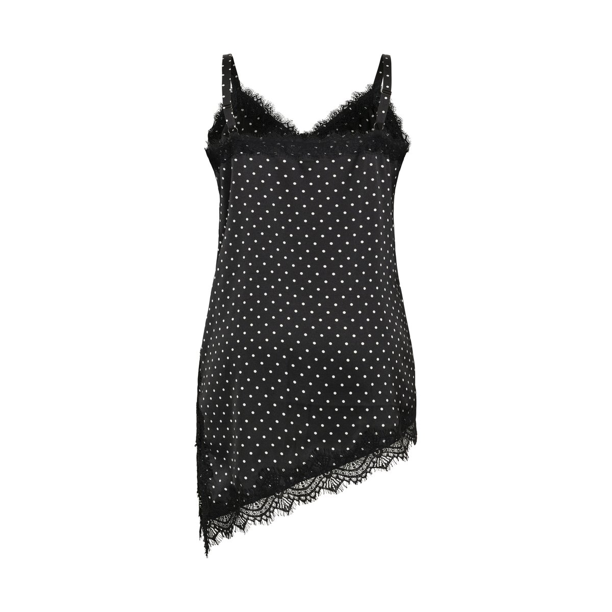 Blouse sans manches noir black w. white dot, KAFFE CURVE