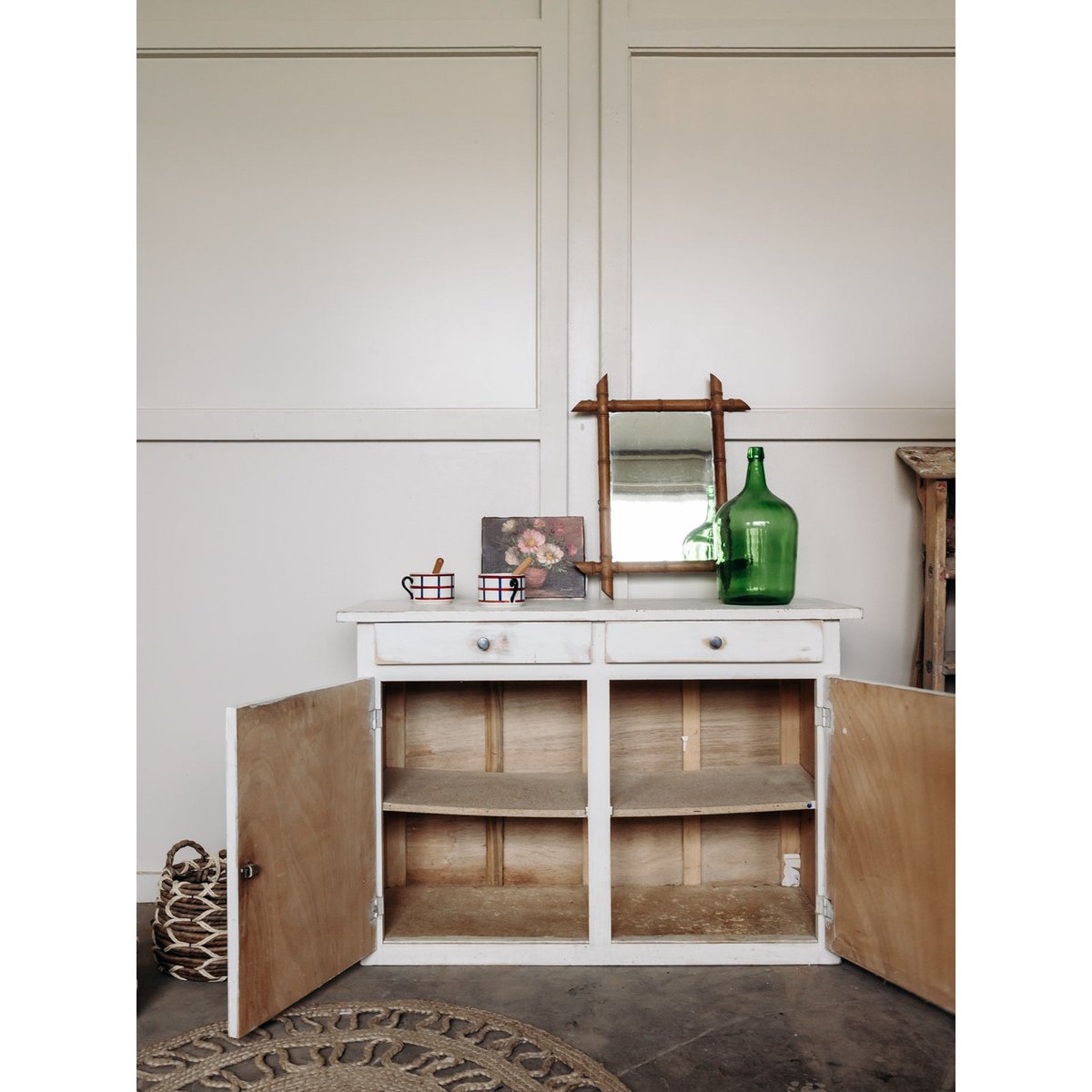 Buffet en bois Gilbert N°67 - Bon état blanc, DEBONGOUT
