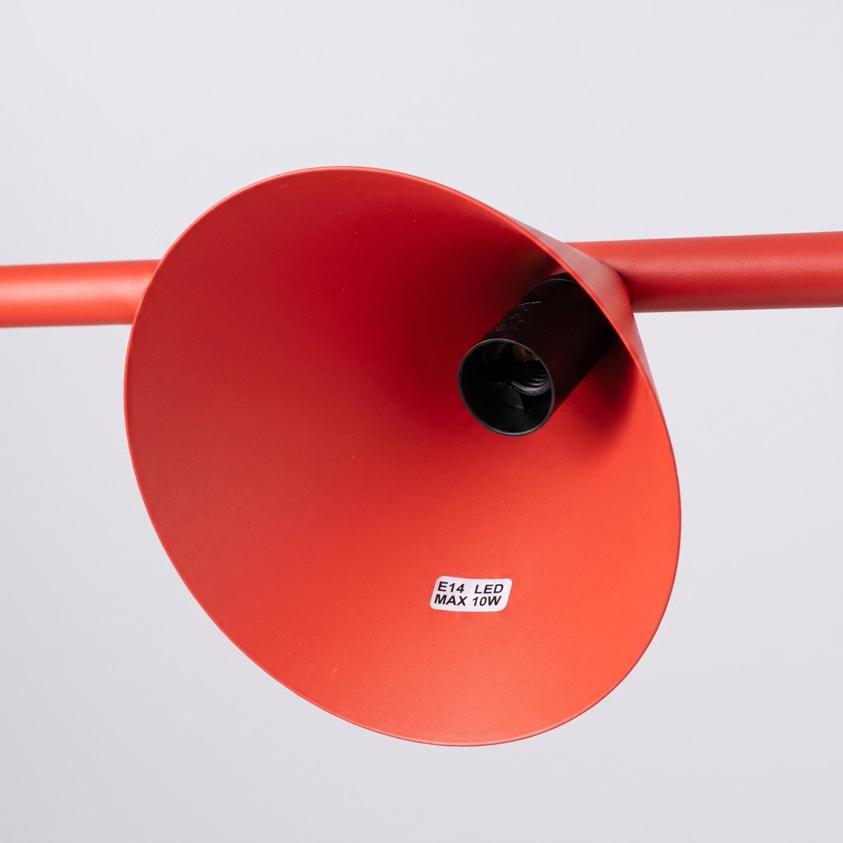 Lustre Acier Rouge E14 4 Nox rouge, EDEN
