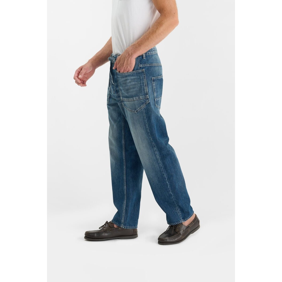 Jeans loose, large loose , longueur 34 blue, LE TEMPS DES CERISES