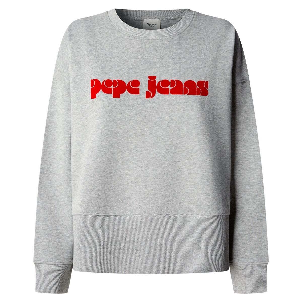 Sweat-Shirt À Col Rond Avec Logo Rétro gris chine, PEPE JEANS