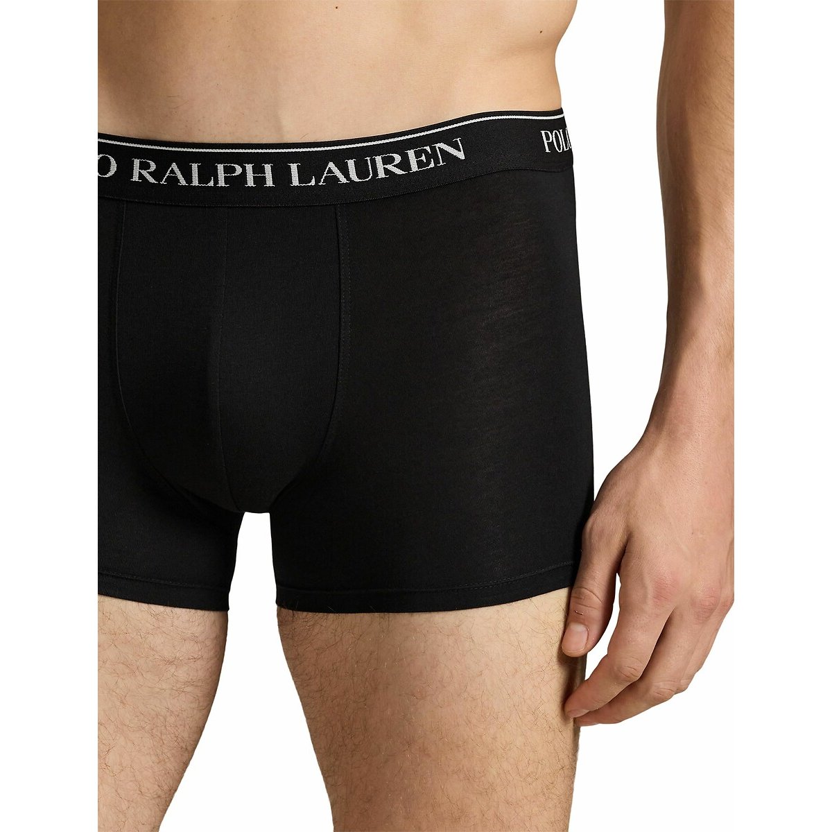 Lote de 3 cuecas boxer em algodão stretch preto + preto + preto, POLO RALPH LAUREN