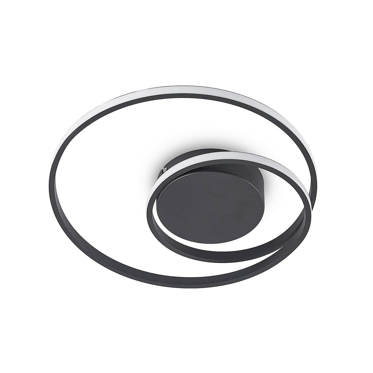 Plafonnier en métal moderneLED, Youna noir, LINDBY