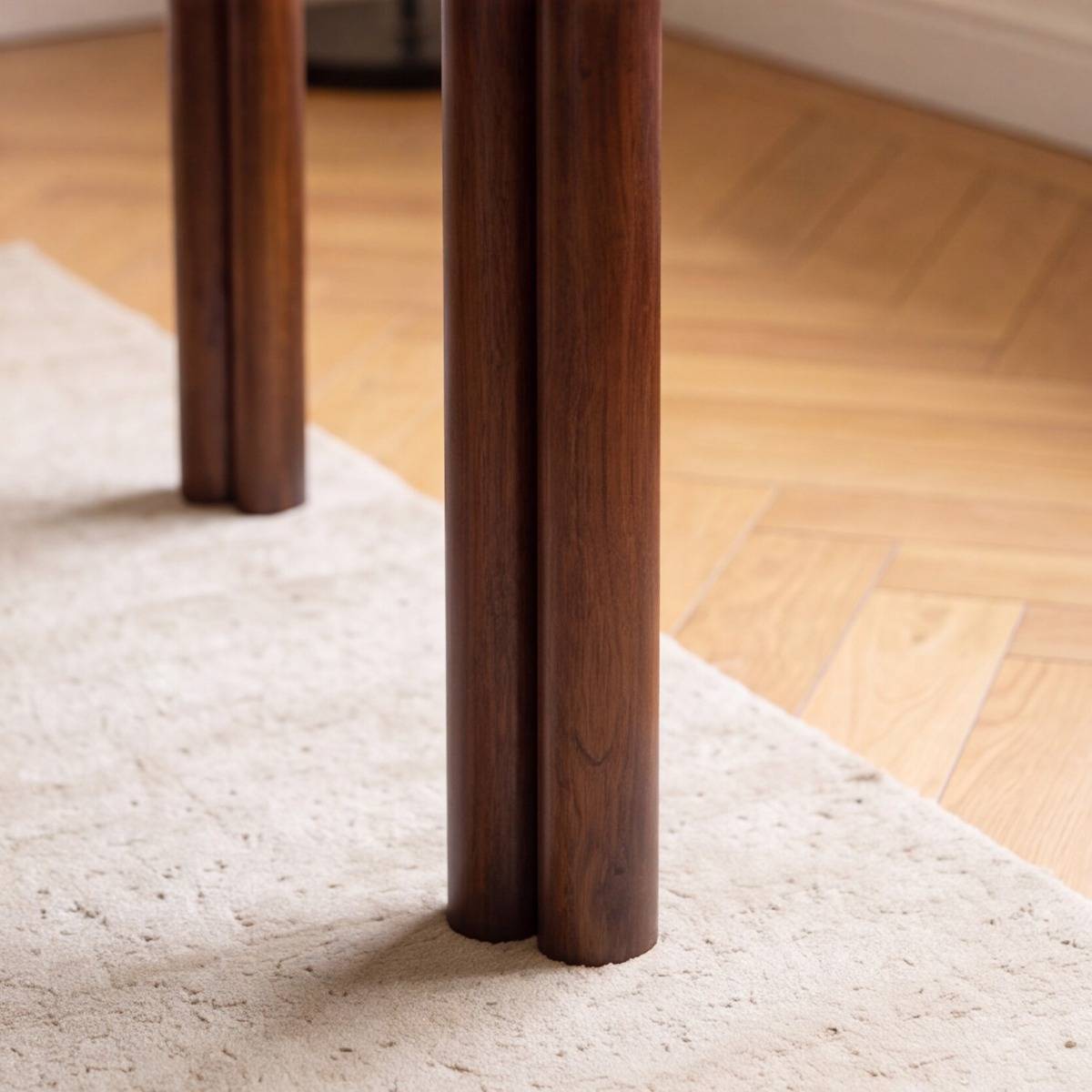 Table à manger en bois de manguier AURALIA bois foncé, MADE IN MEUBLES 