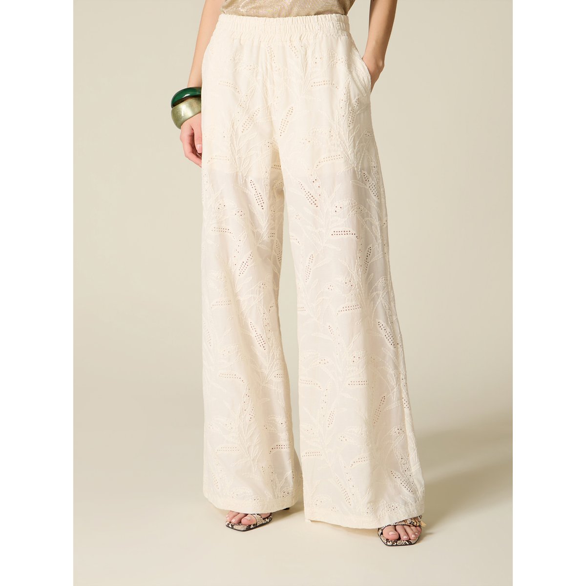 Pantalon palazzo blanc, OLTRE