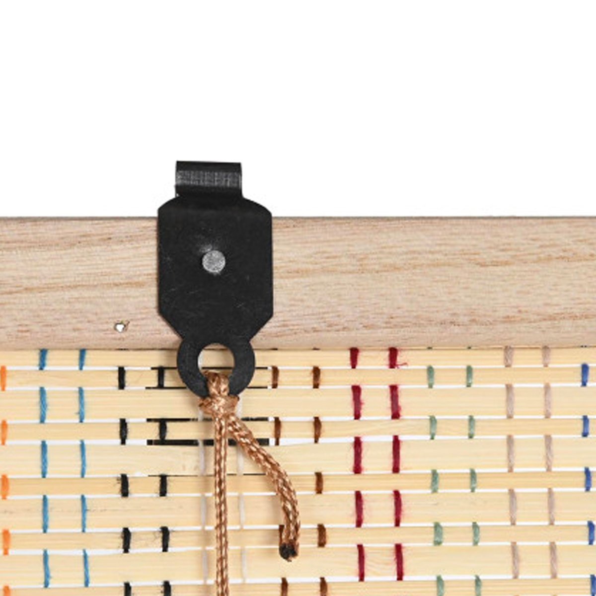 Store enrouleur intérieur en bambou et fils multicolores 120x2x230cm bois, WADIGA