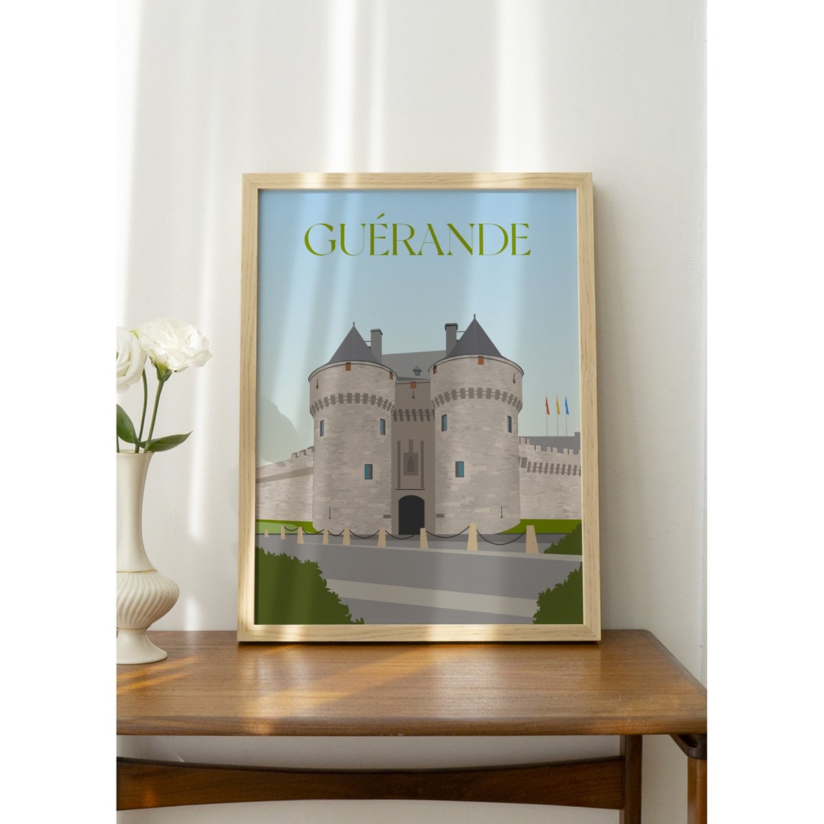 Affiche ville Guérande blanc, L'AFFICHERIE