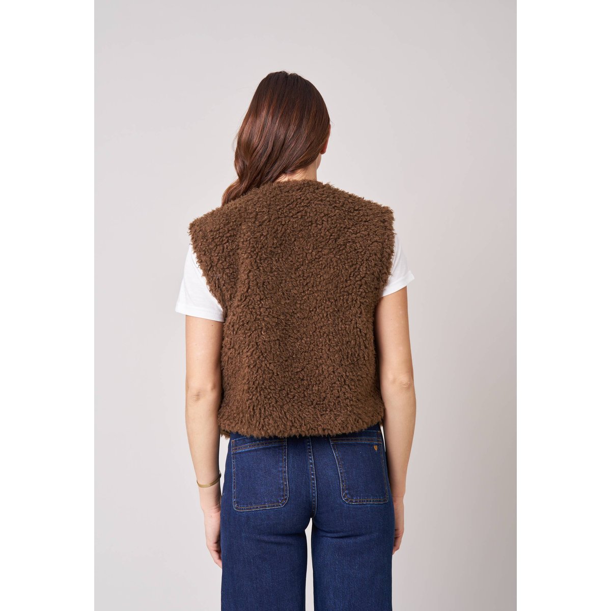 Gilet sans manches femme VAELINA light brown, DEELUXE