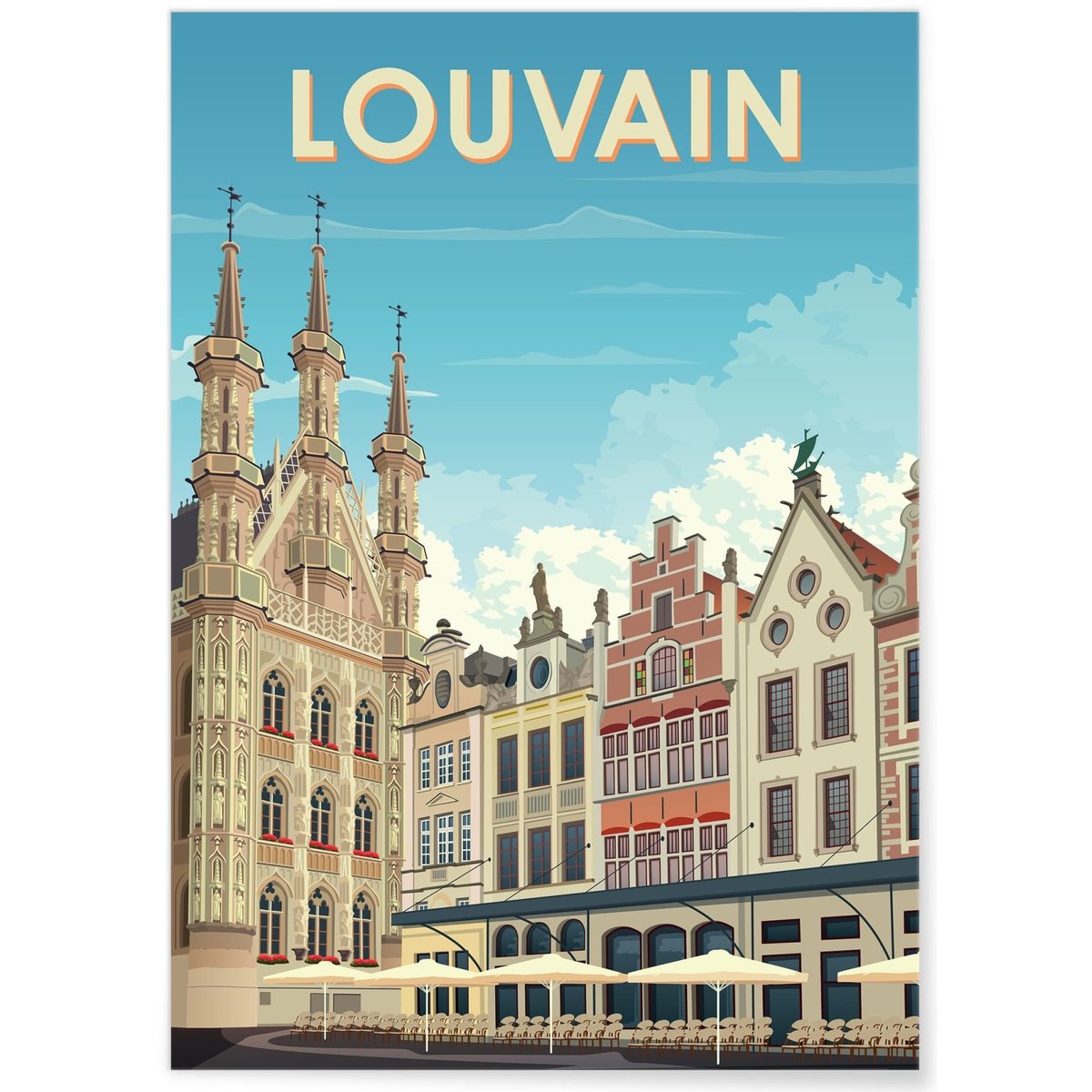 Affiche ville Louvain blanc, L'AFFICHERIE