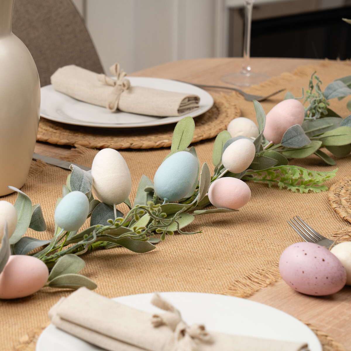 140cm Easter Egg Garland in Pastels multi-coloured, SO'HOME