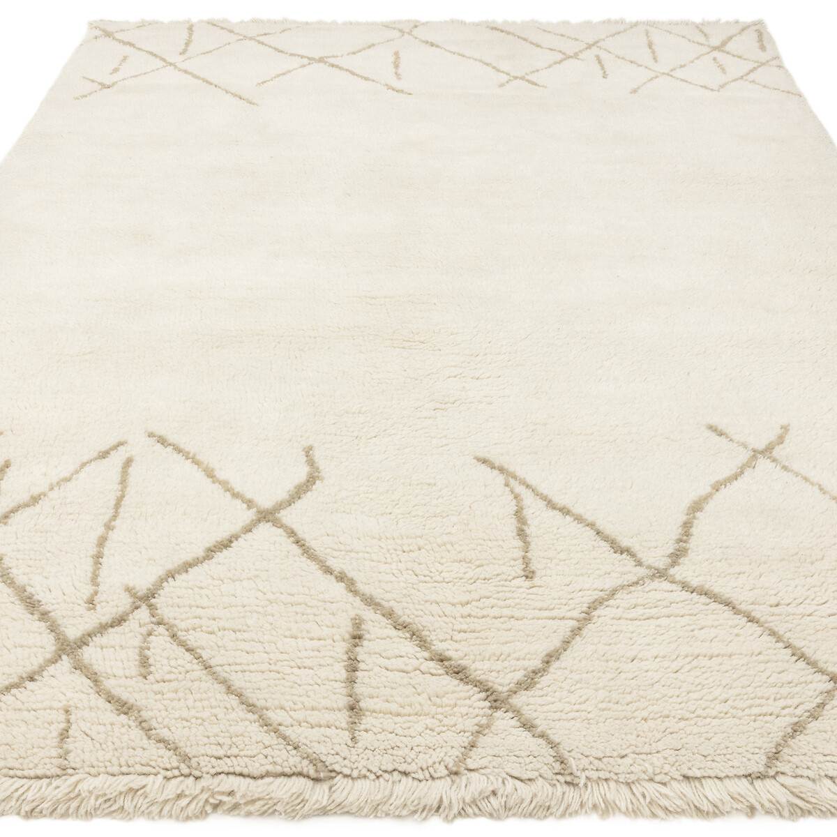 Azera Washable Berber Crosshatch Rug cream, SO'HOME