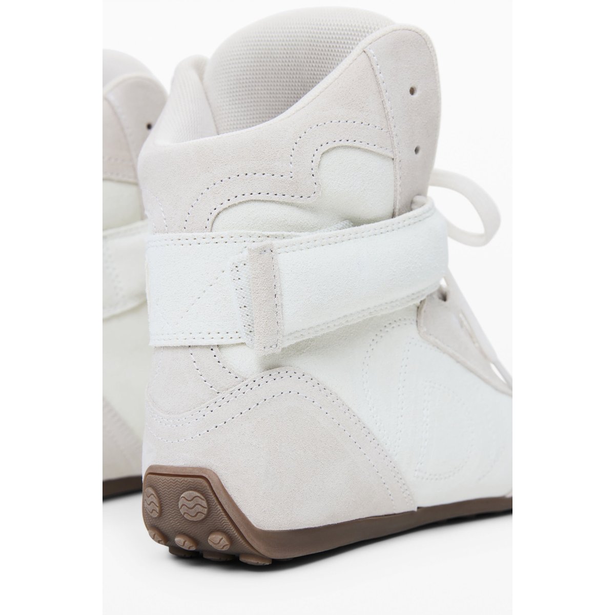 Basket en cuir beige, DESIGUAL