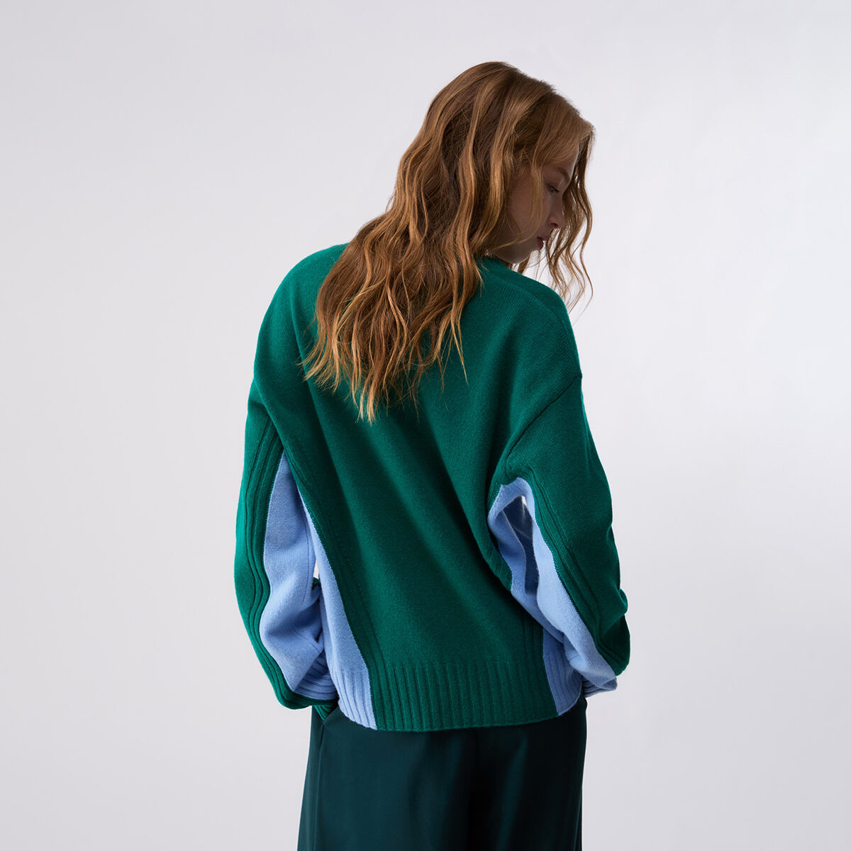 Maille color block en laine vert, LIU JO