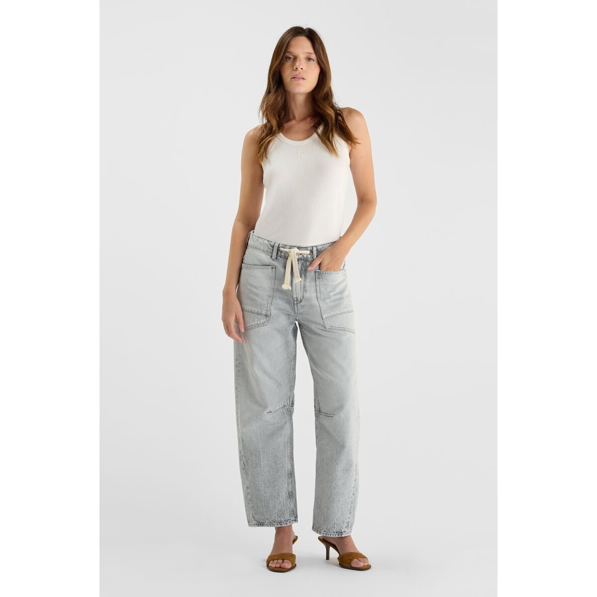 Jeans loose, large balloon , longueur 34 grey, LE TEMPS DES CERISES