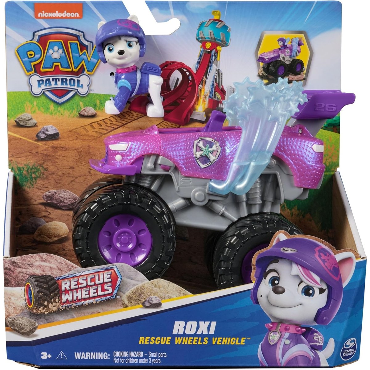 Figurine Patrol Rescue Wheels Rox violet, SPIN MASTER