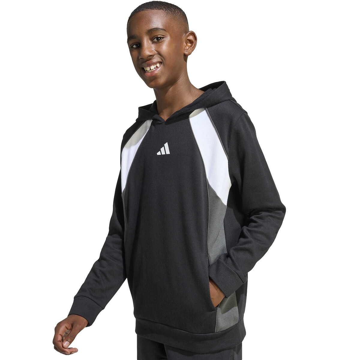 Sweat à capuche 7/8-15/16 ans noir, ADIDAS SPORTSWEAR