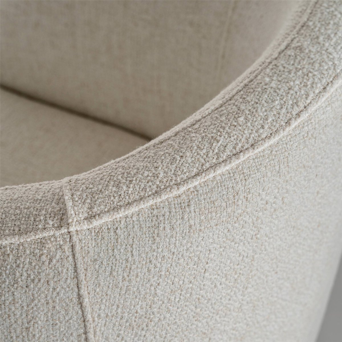 Fauteuil art déco blanc cassé finition naturelle, RECOLLECTION