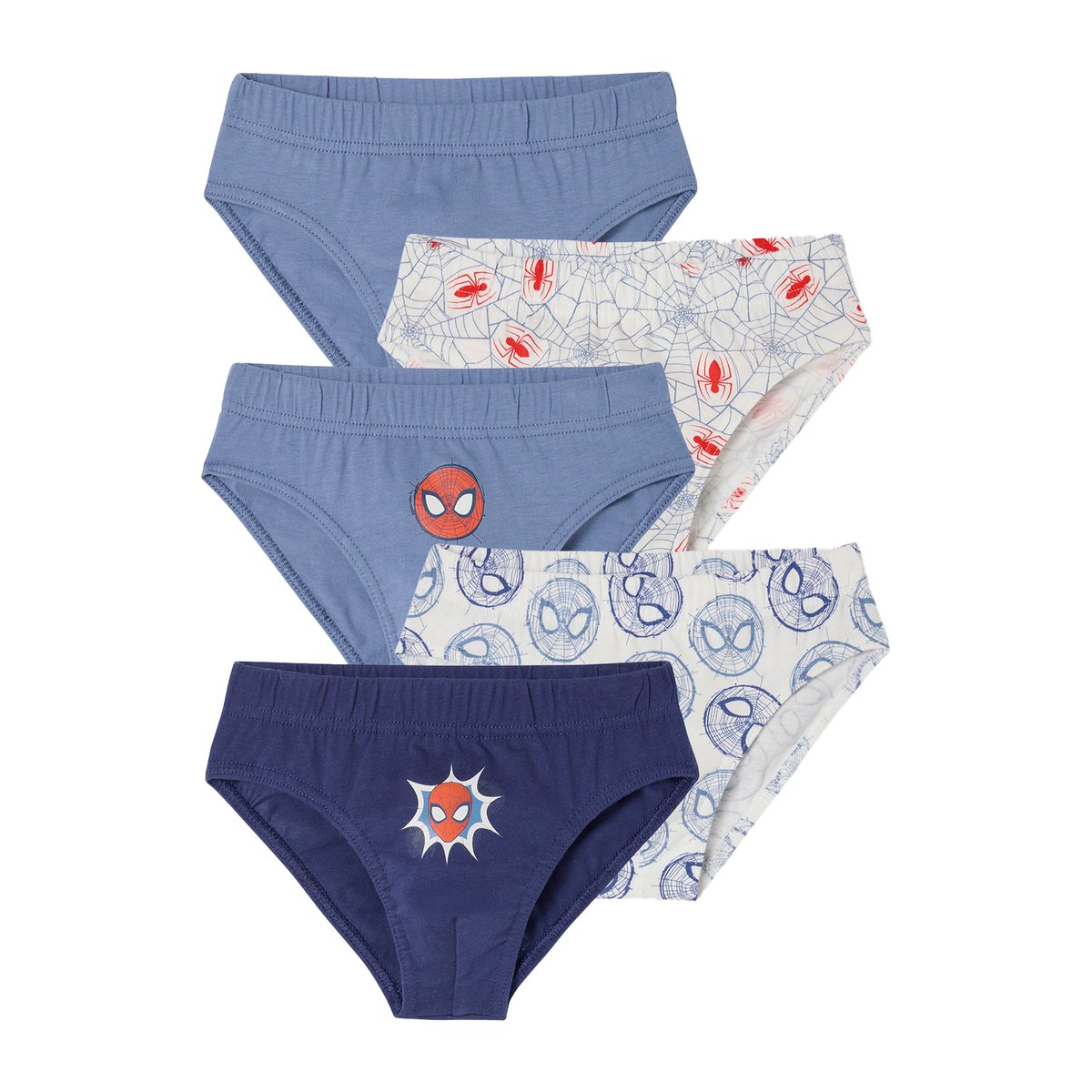 Lot 5 Slips Spiderman Garçon assortis, VERTBAUDET
