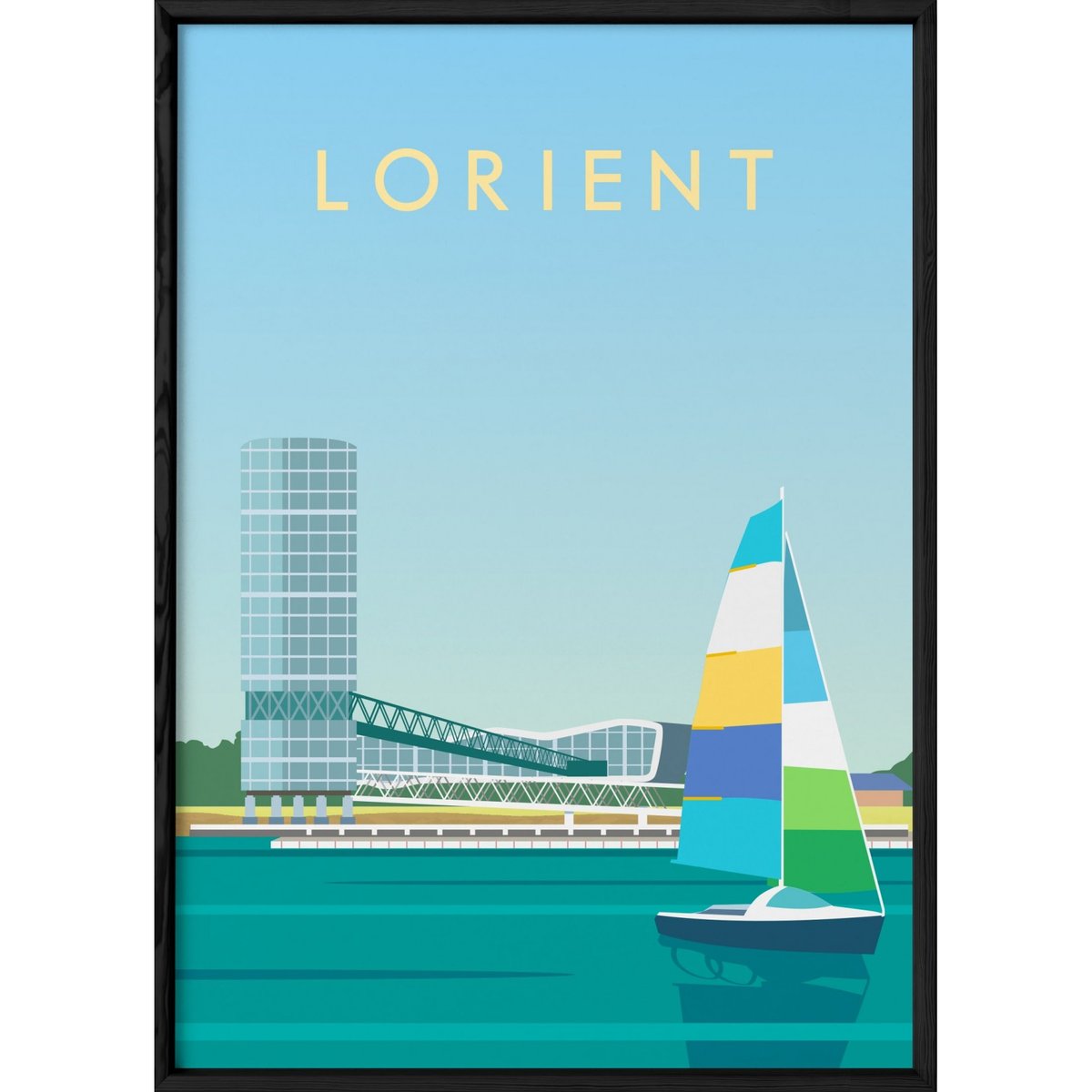 Affiche ville Lorient blanc, L'AFFICHERIE