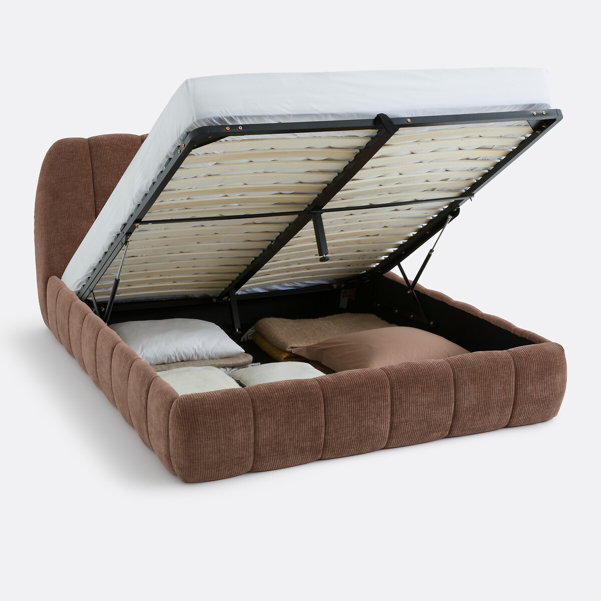 Lit coffre avec sommier, NURIA marron chocolat, LA REDOUTE INTERIEURS