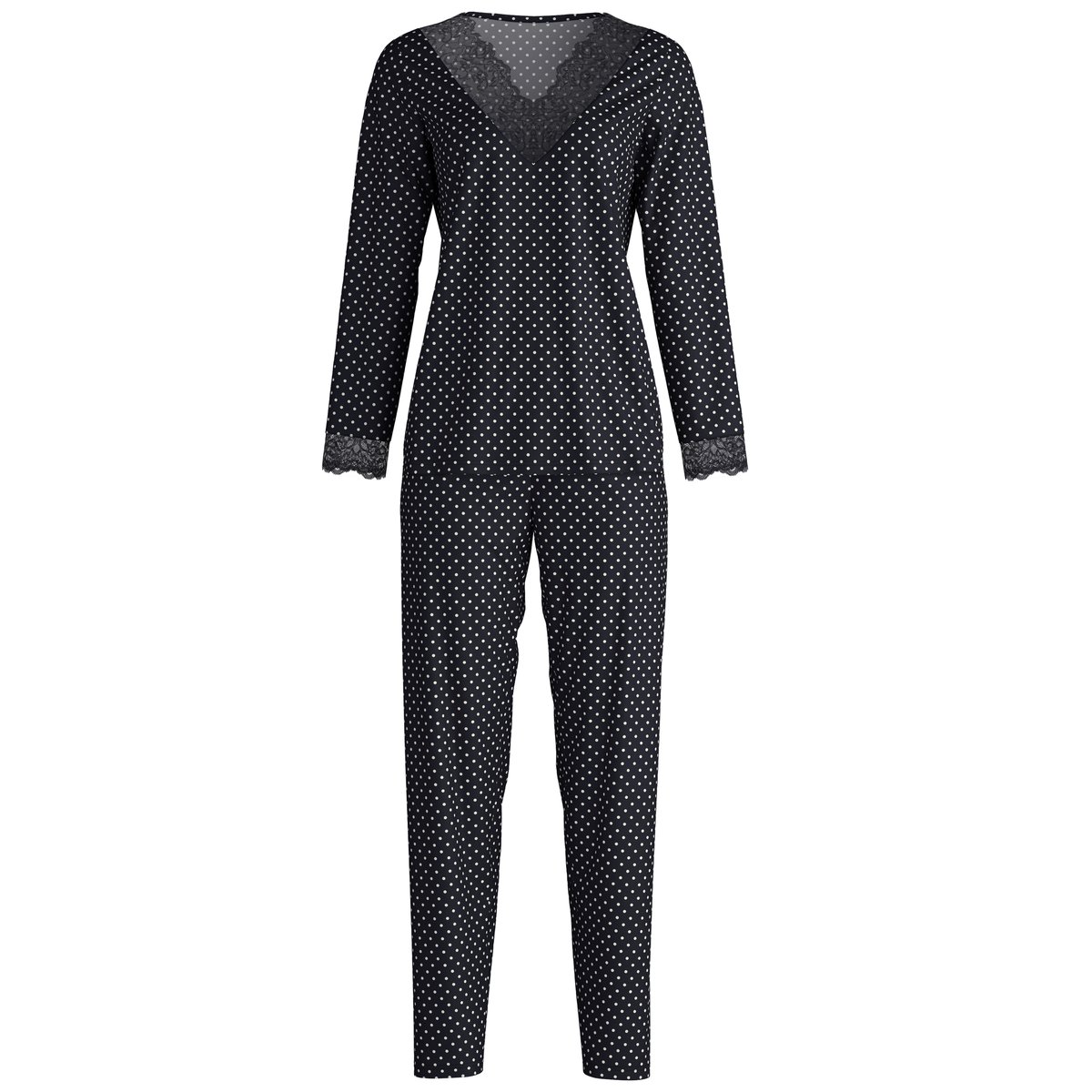 Pyjama, longue manches longues Coton DEEP DREAMS noir, CALIDA