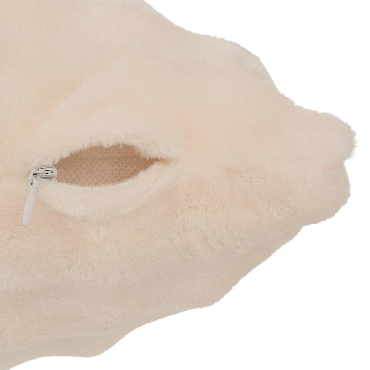 Coussin carré ZEPHY beige lin, ATMOSPHERA