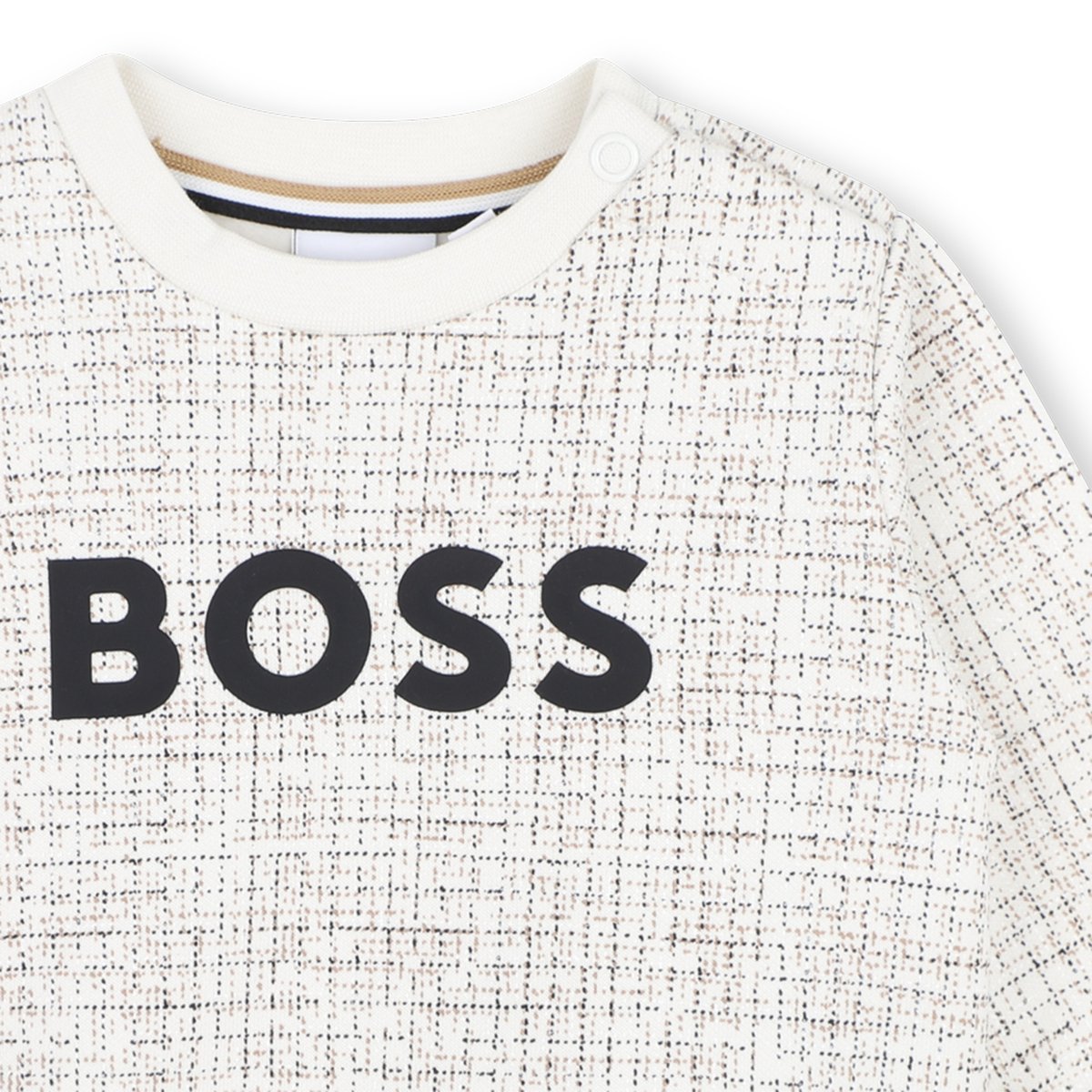 Sweat col rond ivory, BOSS KIDSWEAR