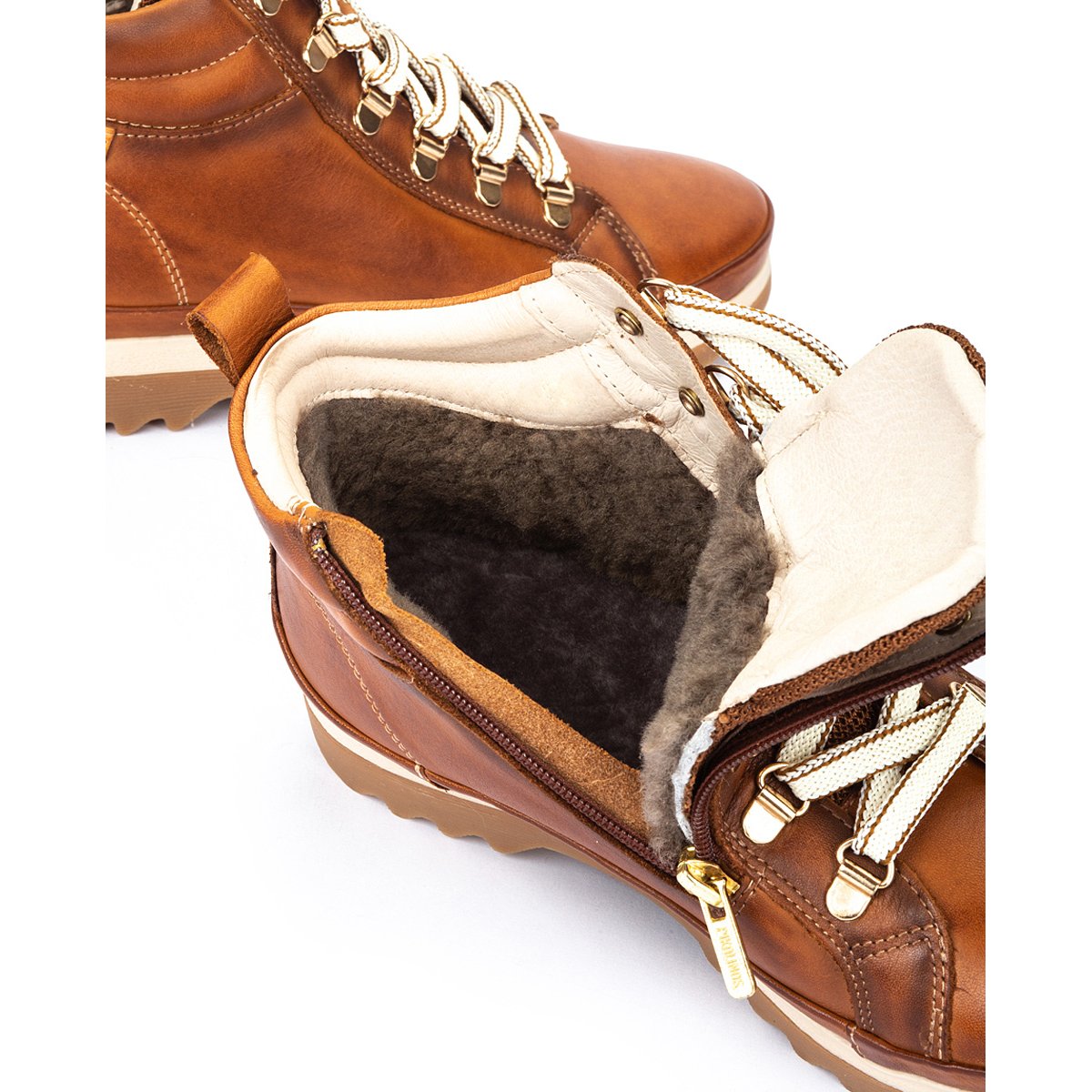 Baskets cuir Vigo doublure chaude brandy, PIKOLINOS