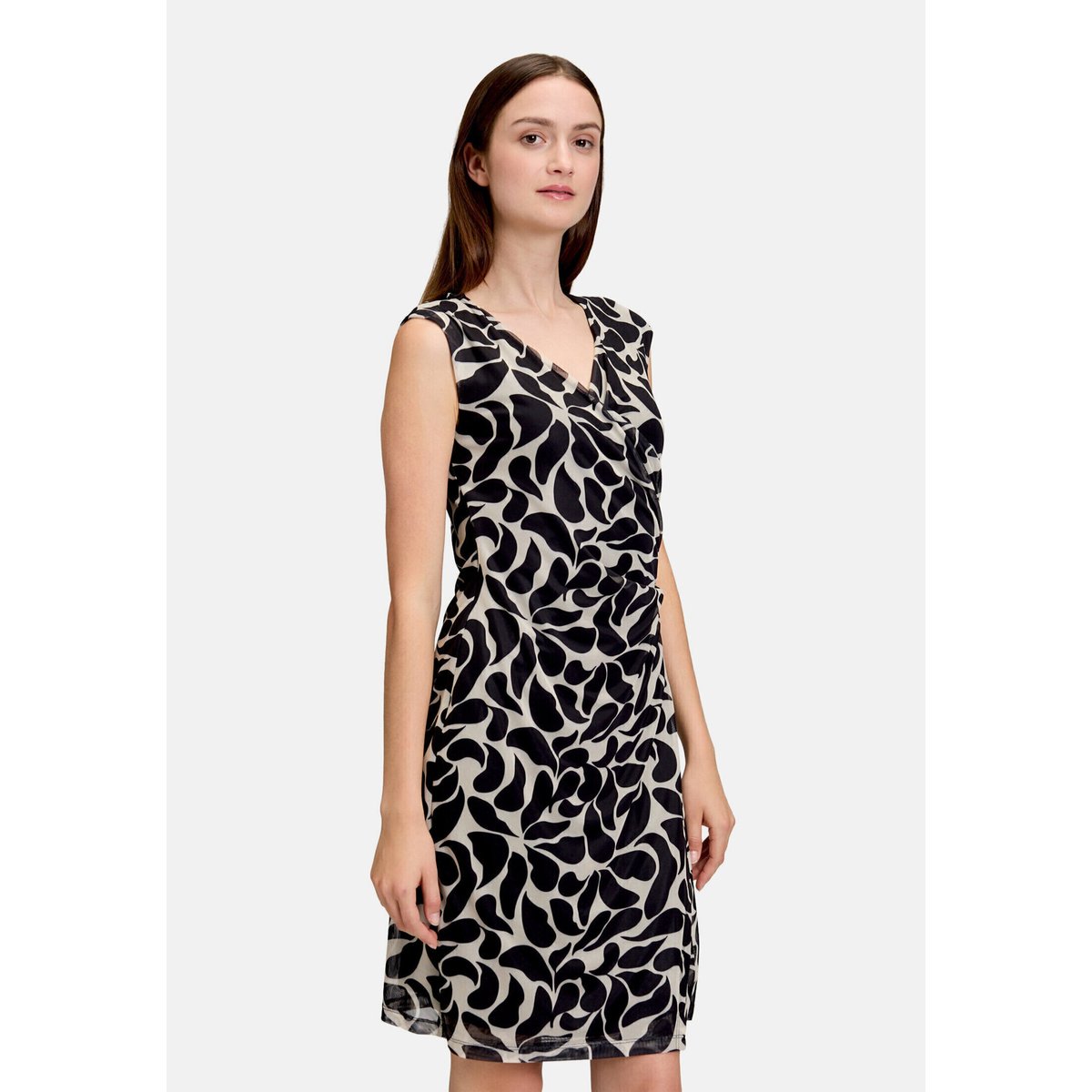 Robe casual sans manches blanc/noir, CARTOON
