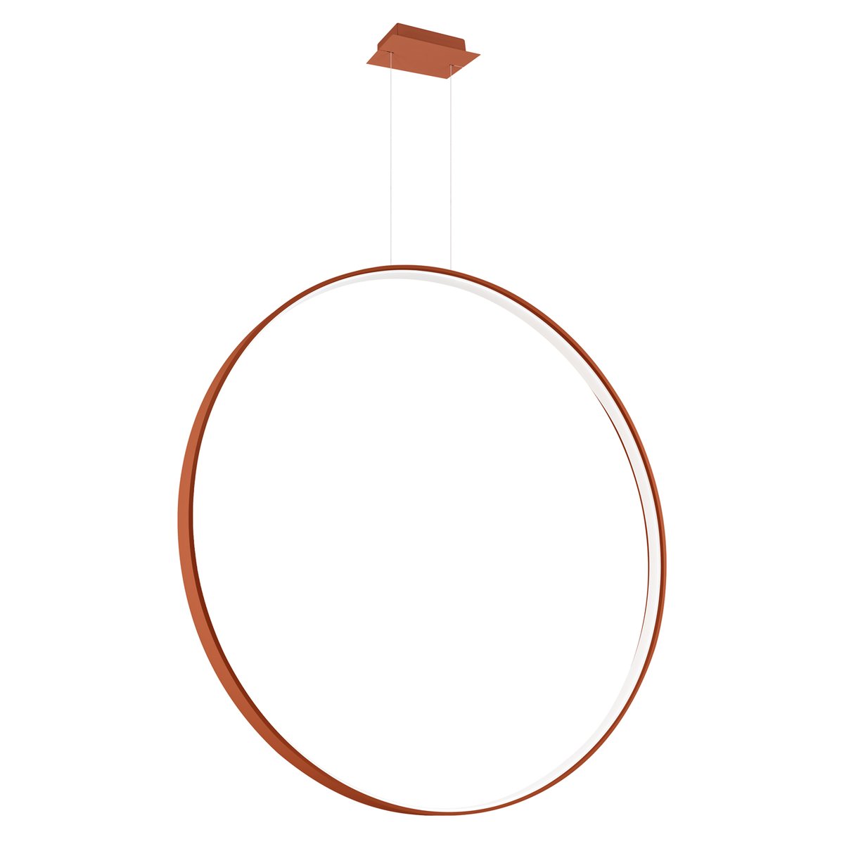 Suspension Aluminium Ocre Rouge LED 1 Rio ocre rouge, EDEN