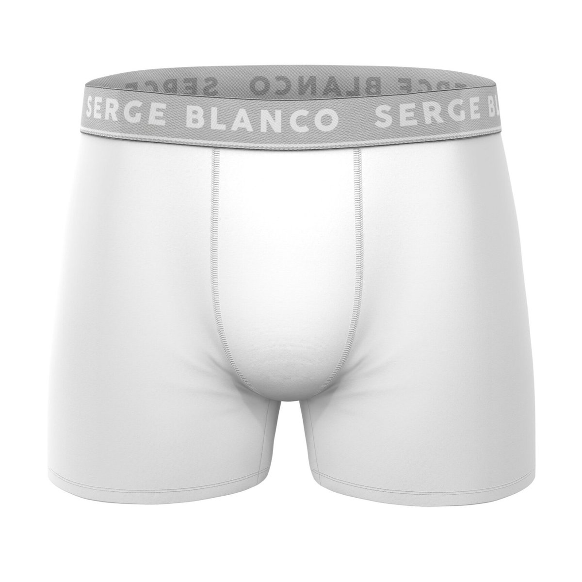 Lot De 6 Boxers Coton noir/gris/blanc, SERGE BLANCO