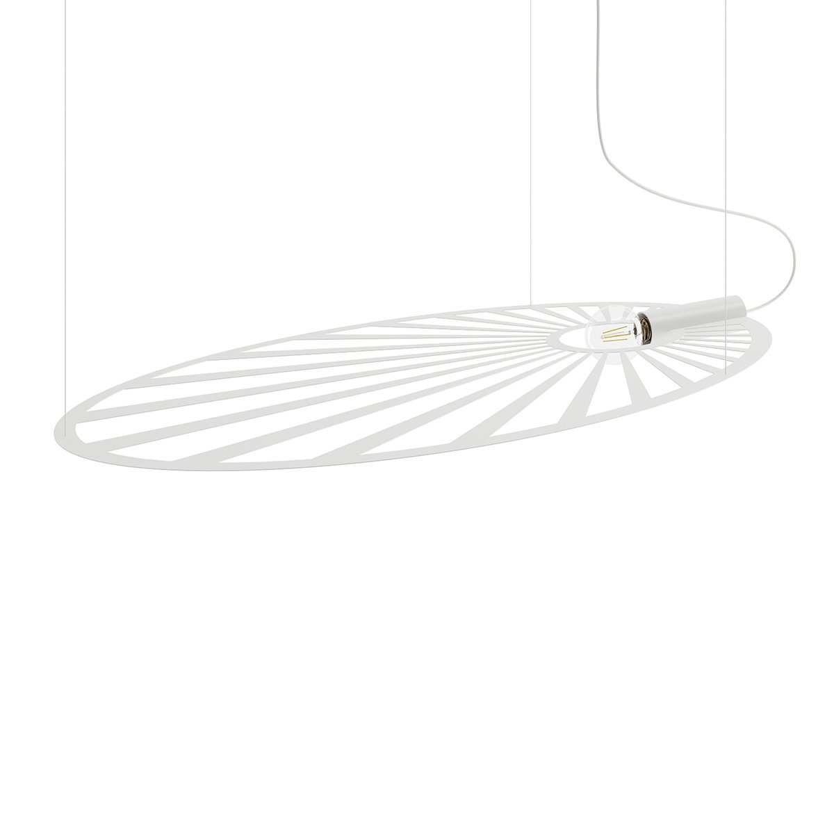 Suspension Acier Blanc E27 1 Lehdet blanc, EDEN