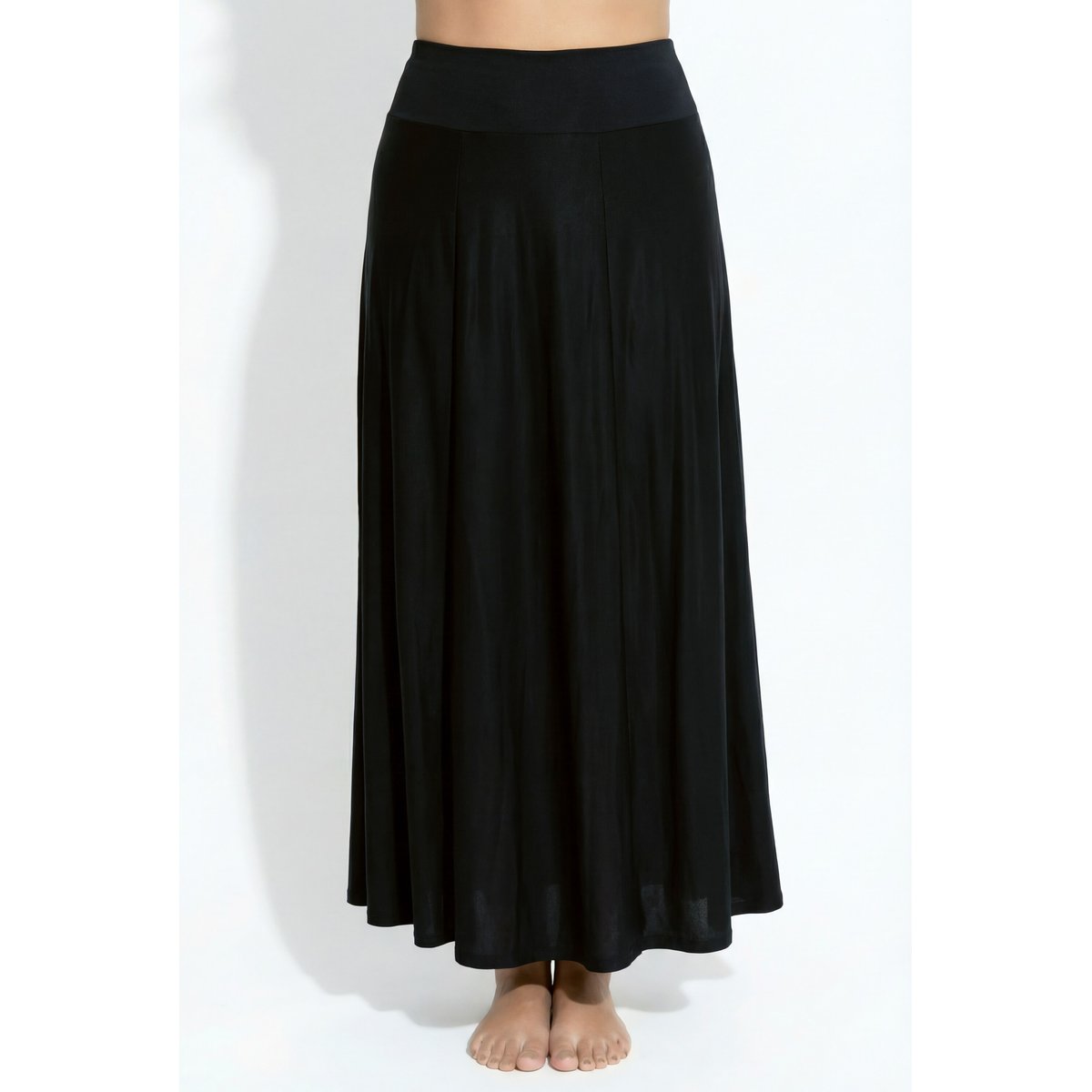 Jupe maxi extensible noir, ULLA POPKEN