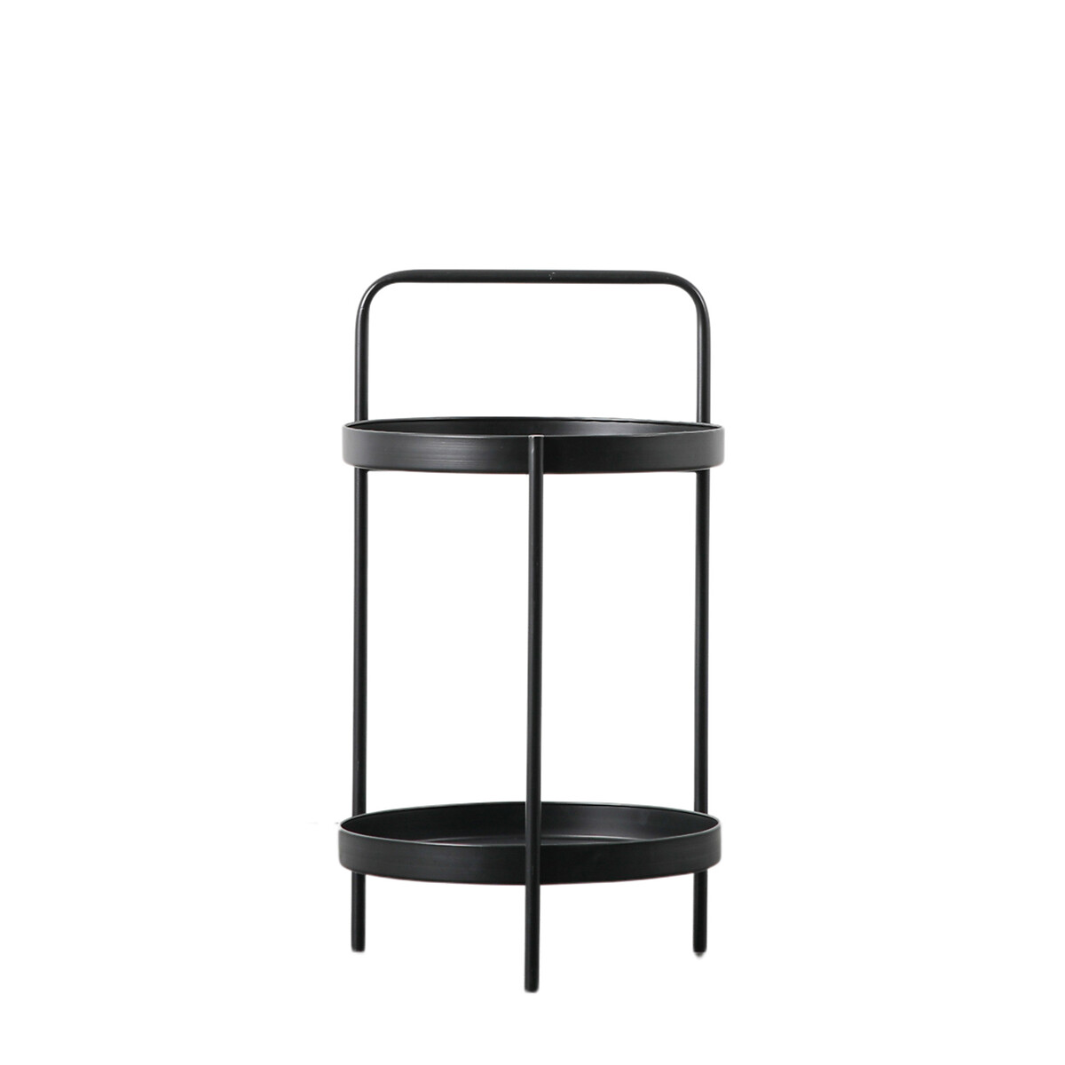 Etah Two Tier Metal Tray Side Table black, SO'HOME