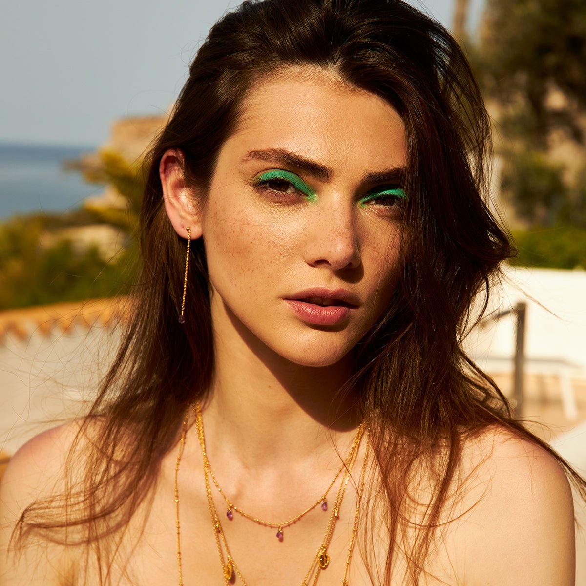 Collier  chrysoprase doré - danae vert, CAROLINE NAJMAN
