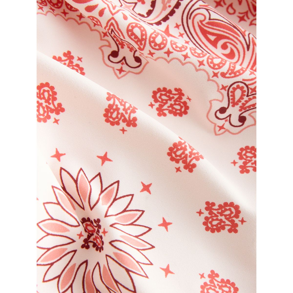 Maillot de bain bandeau tummy control crème/rose paisley, NEXT