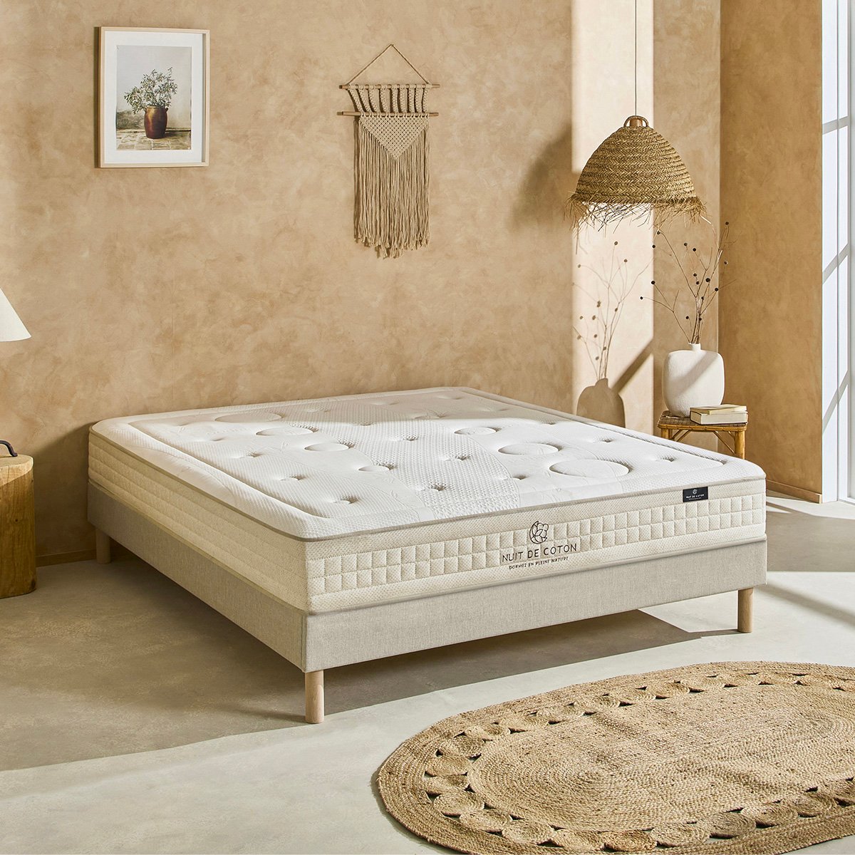 Matelas Latex 100% Naturel Prélude 2.0 180x200 cm beige, BELLECOUR