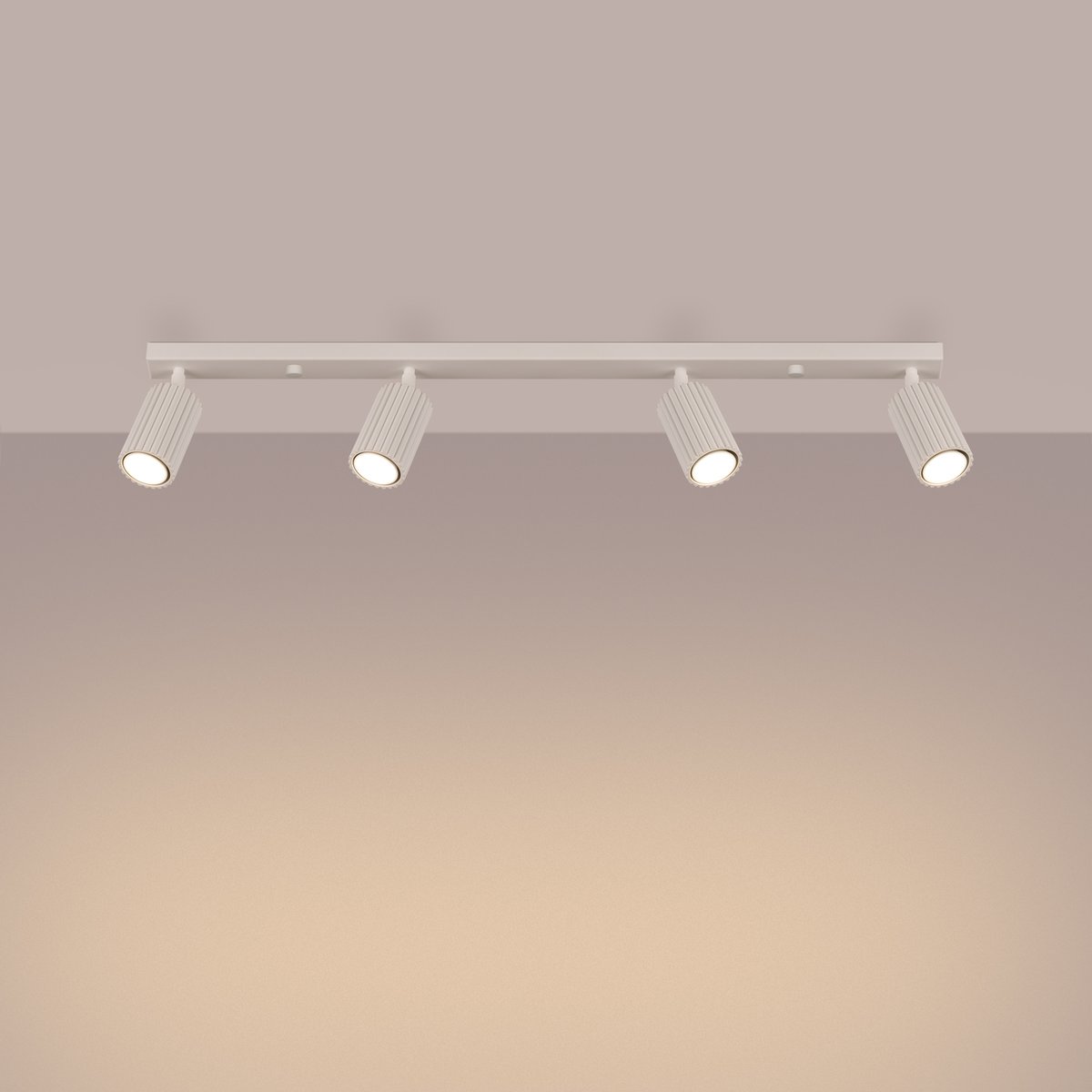 Plafonnier Aluminium Beige GU10 4 Karbon Line beige, EDEN