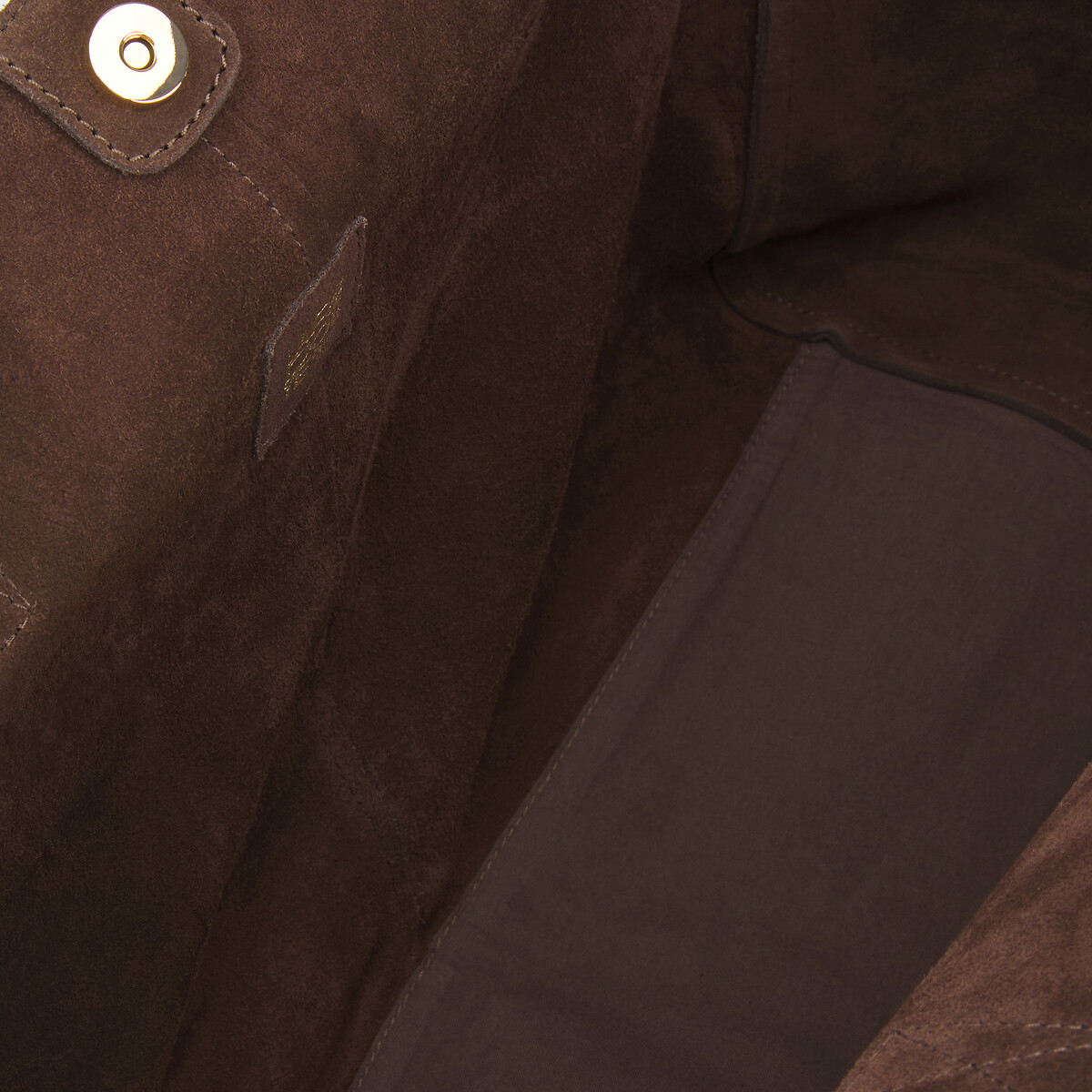 Shopper aus Veloursleder schokolade, LA REDOUTE COLLECTIONS
