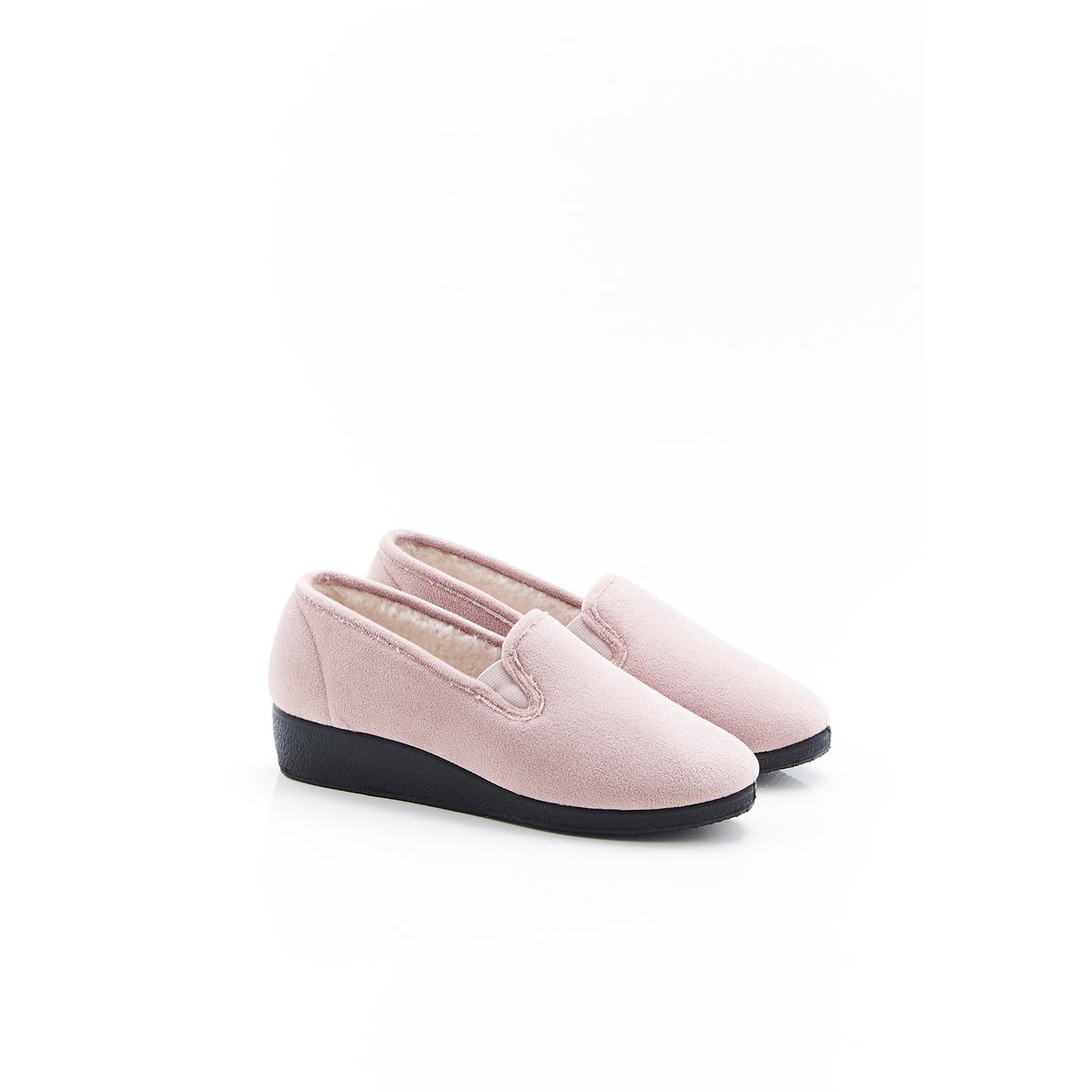 Chaussons Thermolactyl en velours marron taupe, DAMART