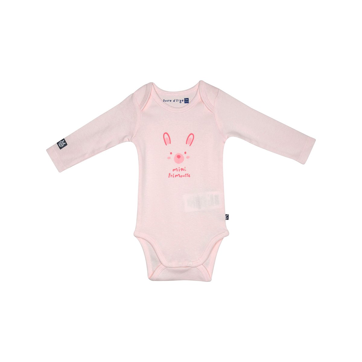 Lot de 3 bodies naÏda manches longues bebe rose, SUCRE D'ORGE