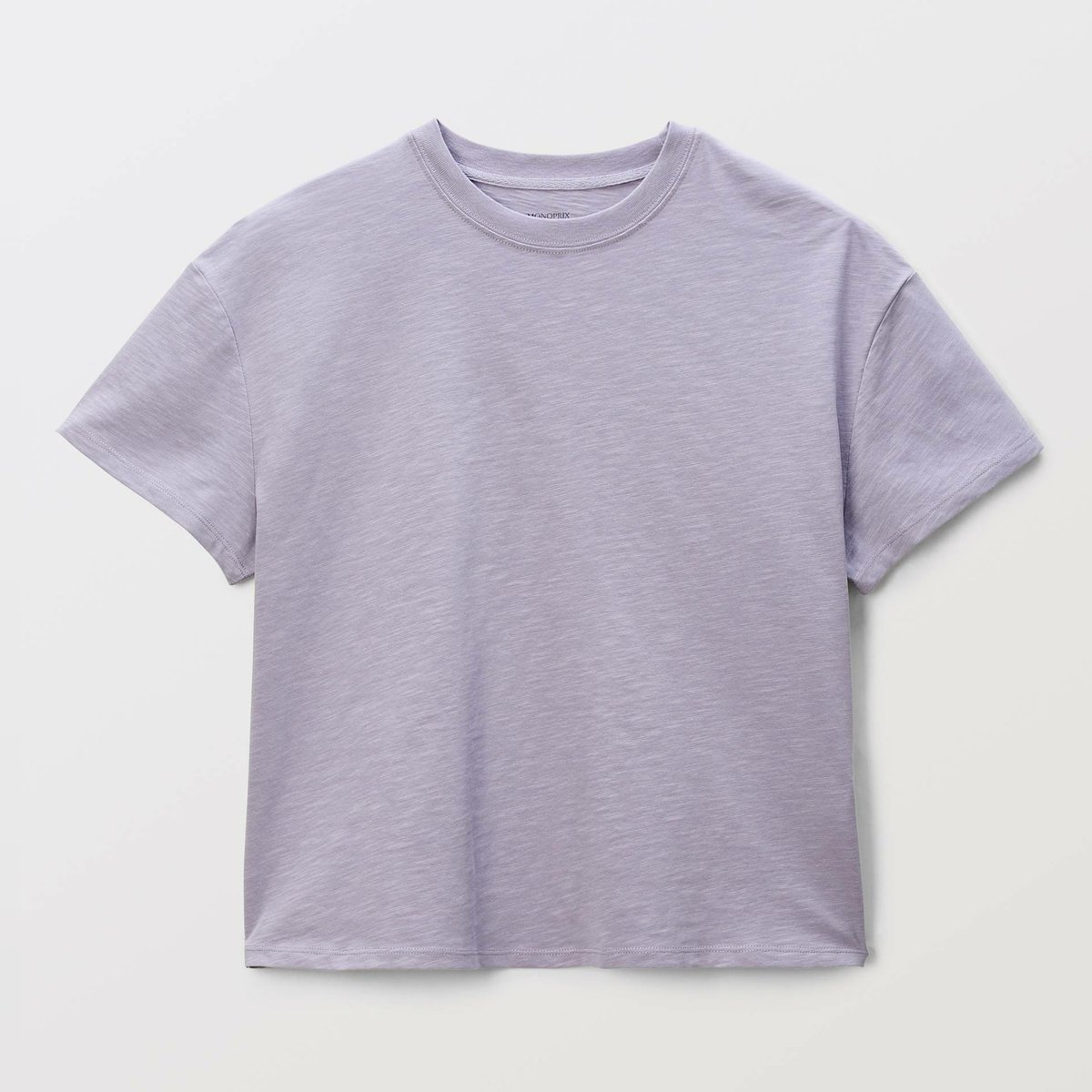 T-shirt ample uni en coton BIO GOTS lavander, MONOPRIX