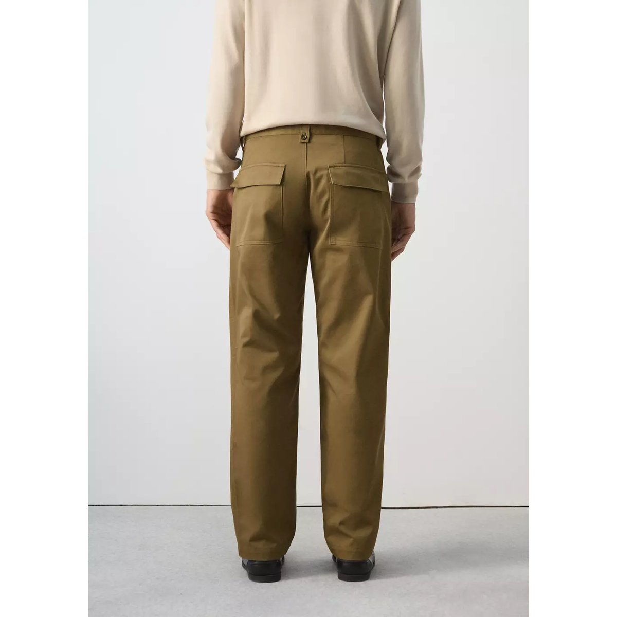 Pantalon relaxed-fit avec poches plaquées ocre, MANGO MAN