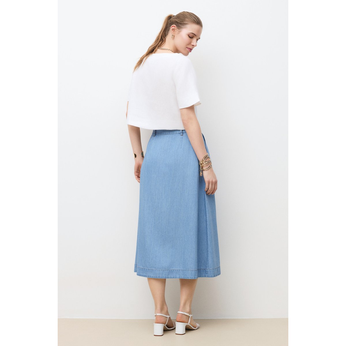 Blouse droite lin bateau CYNTHIA blanc, CAROLL