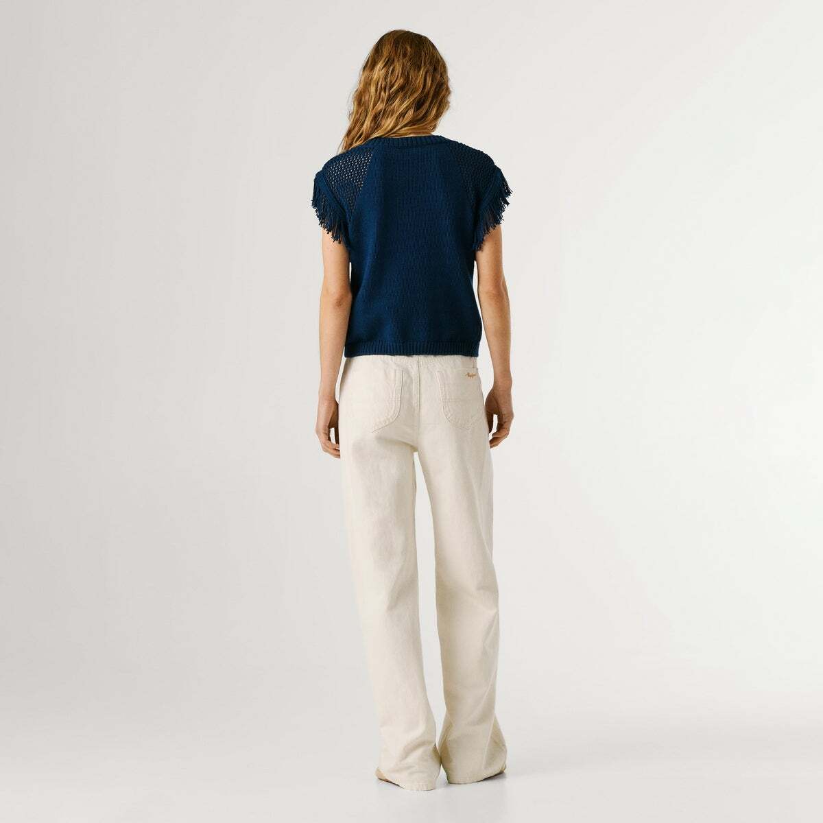 Gilet À Col Rond En Maille bleu des profondeurs, PEPE JEANS