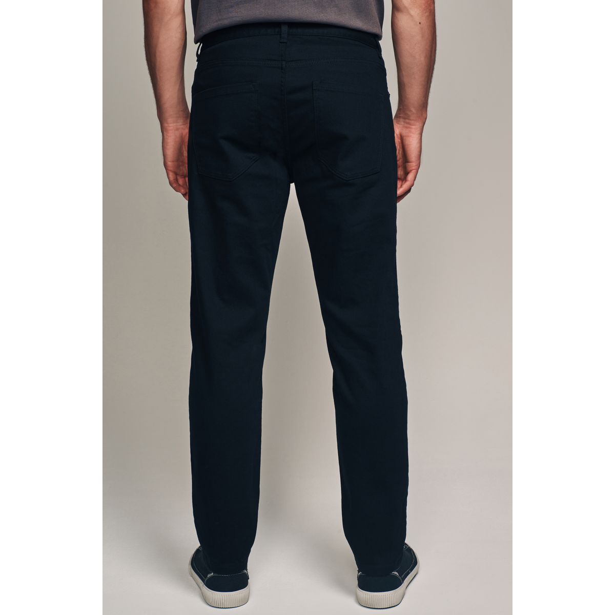 Jean stretch classique coupe fuselée noir uni, NEXT