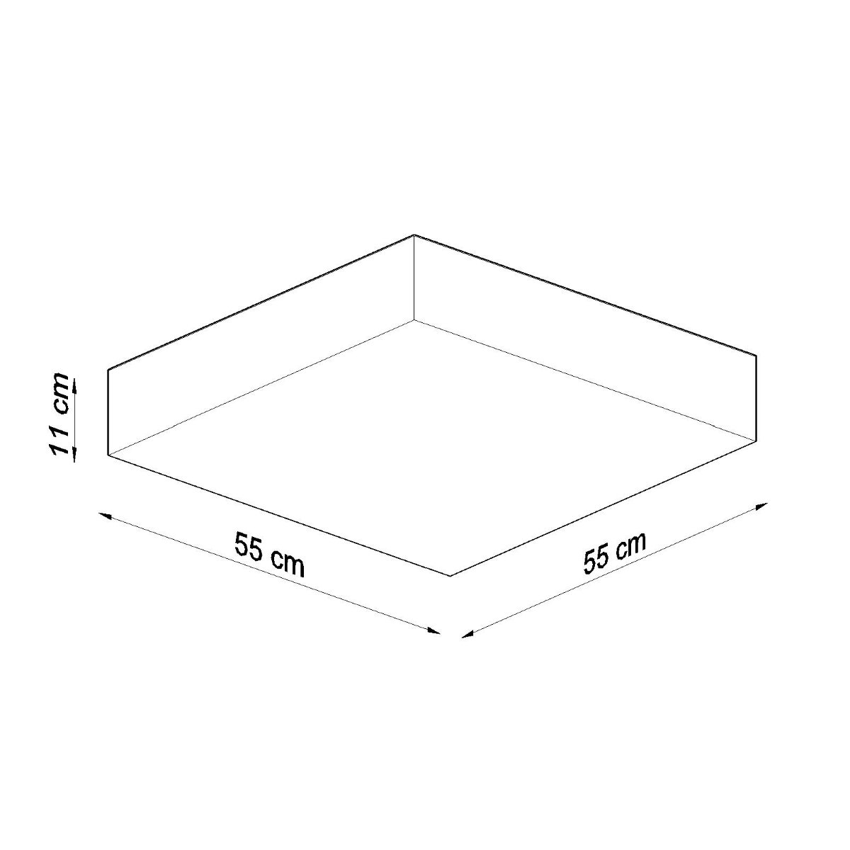 Plafonnier PVC Noir E27 4 Horus noir, EDEN
