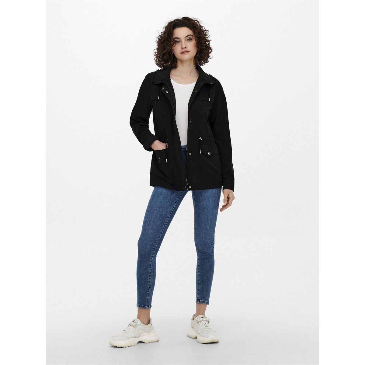 Parka à capuche black 1, ONLY
